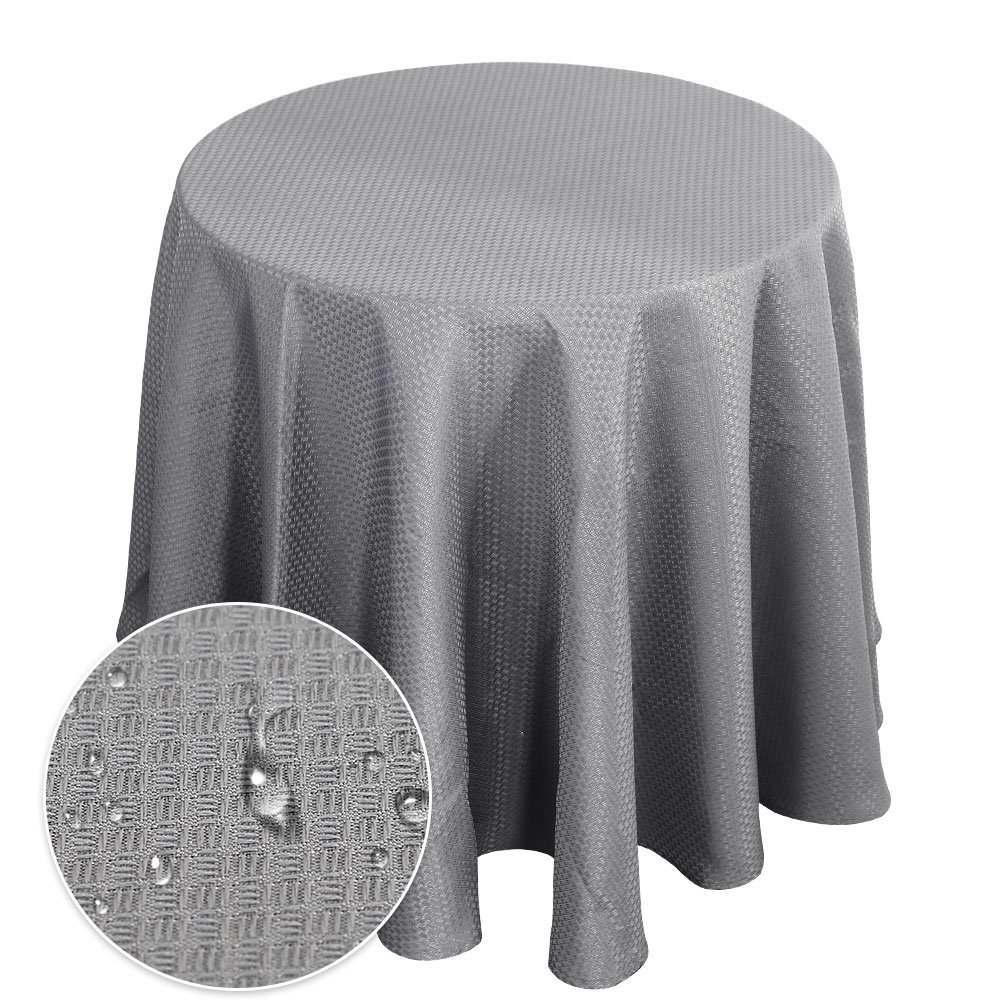 CAROMIO Round Tablecloth 70" Round Textured Tablecloths