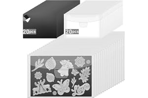 KKJCXY 40 Pcs Magnetic Sheets for Dies Storage Stamp and Die Storage Pockets Die Cut Storage for Card Making,20 Pcs Magnetic Sheets+20 Pcs Bags