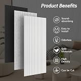 TONOR 8 Pack Large Acoustic Panels 120x60cm Self-Adhesive White view 6