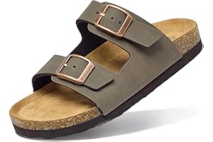 EQW Kids Sandals with Cork Footbed,Boys&Girls Slides,Hiking,Non-slip,Adjustable Buckle for Indoor & Outdoor Summer