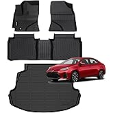 Jenofa-Floor Mats for Corolla 2014-2019 Sedan Car Mats Cargo Mat Fit Corolla Sedan All Weather Non-Slip Waterproof Durable TPE Rubber High Edge Protection Floor Liner Accessories Full Set