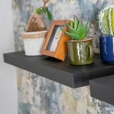 Harbour Housewares 60cm Floating Wall Shelf Set of 3 Black view 6
