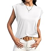 BellaDila Womens Summer Crewneck Tank Top Sleeveless Tops Casual Loose 2025 Fashion Basic Tees Shirts