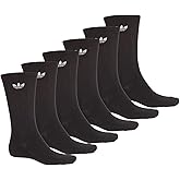 adidas Originals mens Trefoil Crew Socks (6-pair) (Shoe: 6-12, Originals Black)