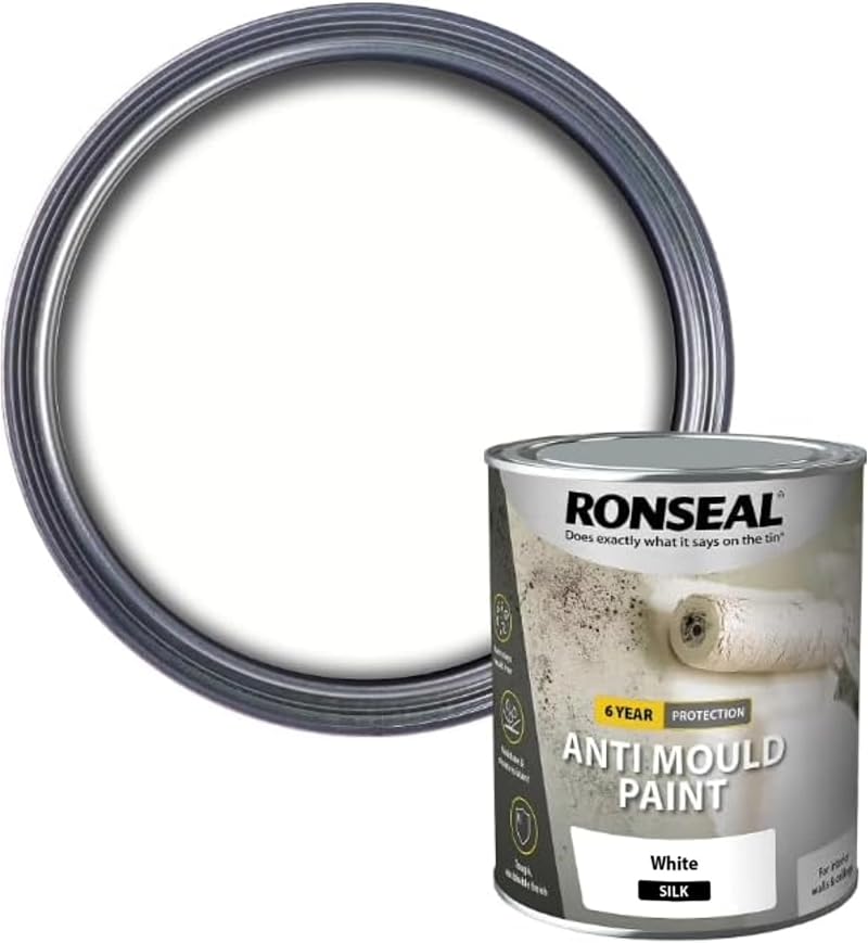 Ronseal 6 Year Anti Mould Paint White Silk 750ml