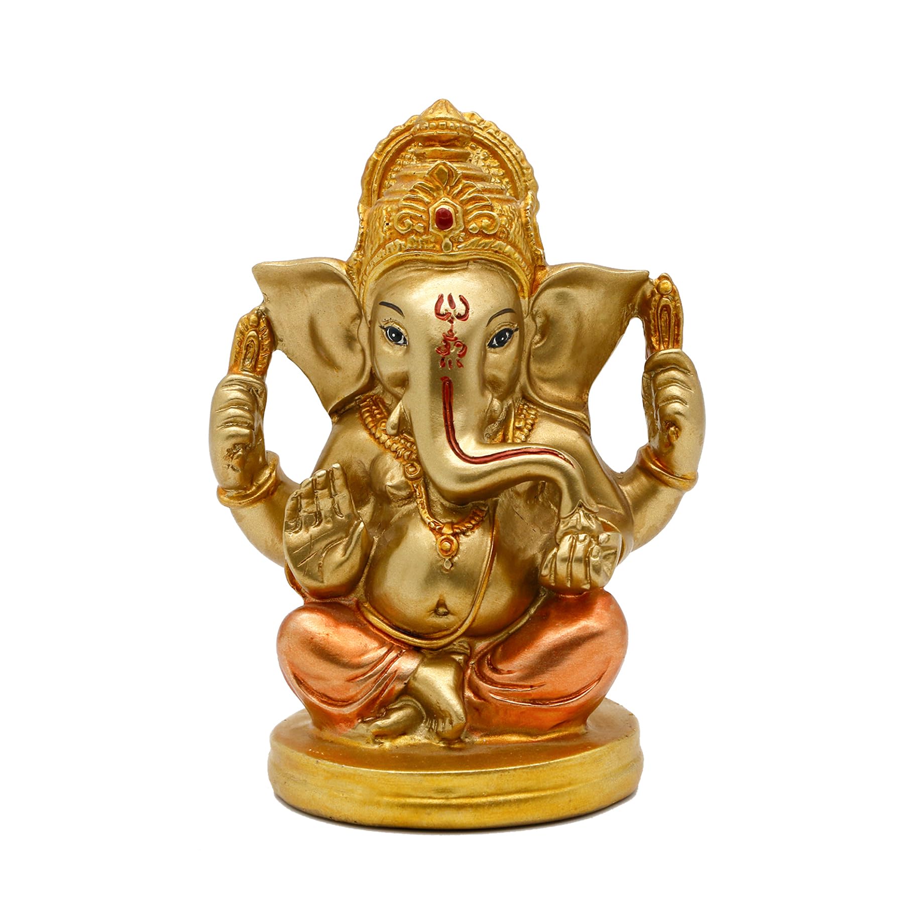 Indian God Lord Ganesha Statue - Hindu God Ganesh Idol for Car Dashboard - India Wedding Diwali Gifts Meditation Yoga Room Altar Decoration