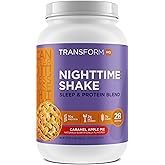 TransformHQ Nighttime Shake, Sleep + Protein Blend, 28 Servings, Caramel Apple Pie Flavor