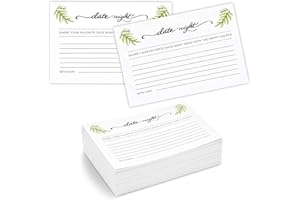 Paper Junkie Date Night Idea Cards for Bridal Shower and Wedding (4 x 6 Inches, 100-Pack)