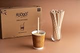 FOOGO Green 1000pcs Extra Long 19cm Wooden Coffee Stirrers FSC Certified view 2