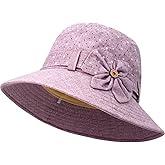 YeeHeen Women Cloche Bucket Hat Vintage Fedora Bowler Hats