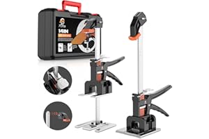 XClifes Labor Saving Handle 2 Pack,15 In all aluminum Construction Jack, Wall Tile Locator,Multi-Function Height Adjustment Lifting Device, Door Panel Lifting Cabinet Jack,Load 650 LBS [Upgrade]