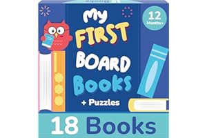 TOYVENTIVE Board Books for Toddlers 1-3, Montessori Toys for 1 Year Old Boy Birthday Gift, Toddler Board Books for 1-2 Year Olds & Ages 1-3