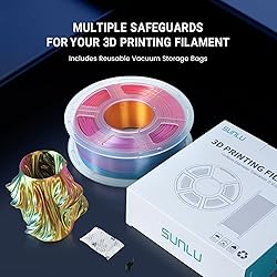 SUNLU Silk Triple Color Pla Filament, Silk PLA 3D