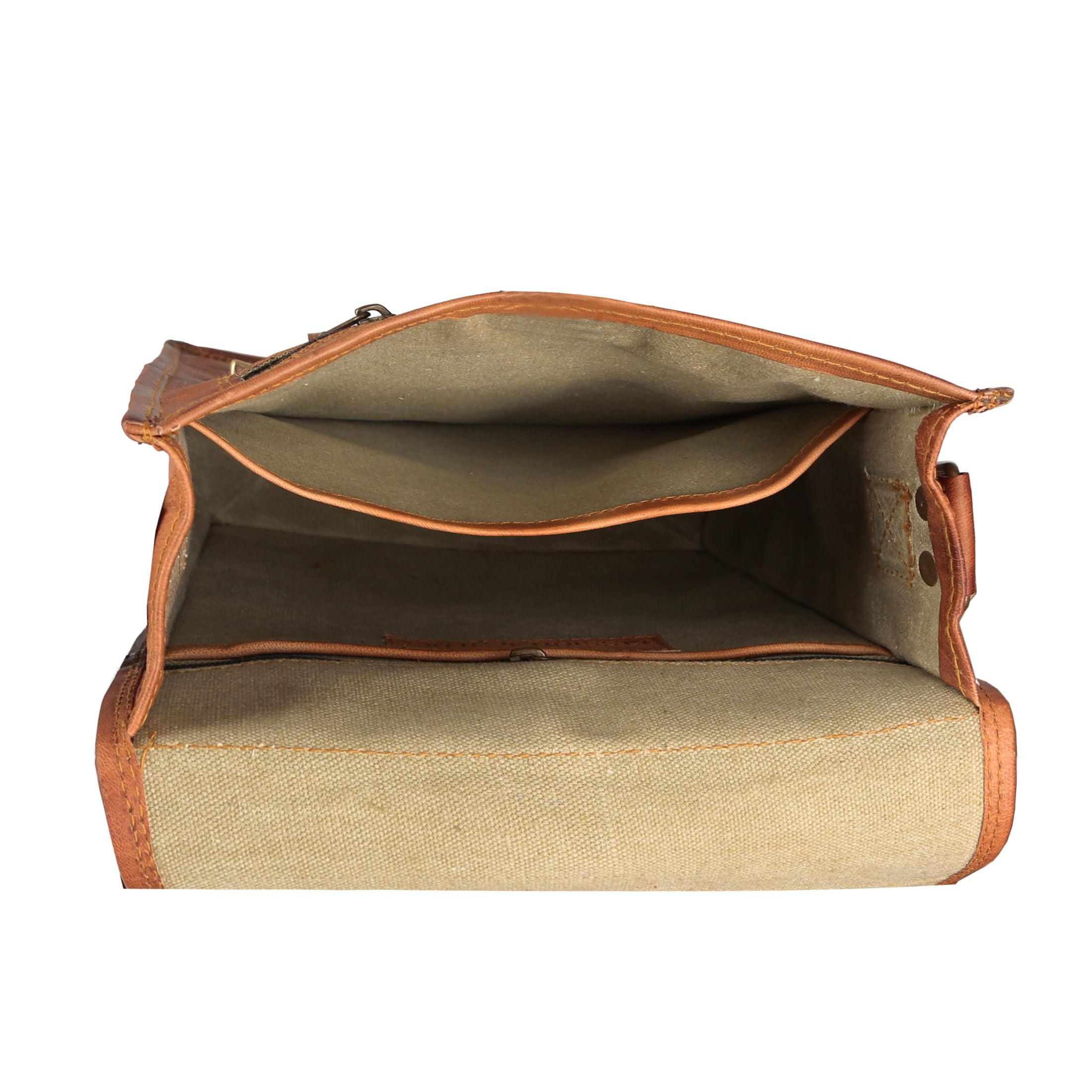Leather crossbody bag messenger satchel tablet bag 11 inches for men and women (Brown)