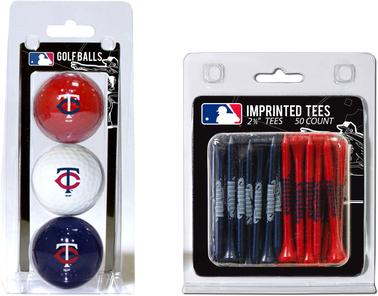 Team Golf MLB Atlanta Braves Logo Imprinted Golf Balls (3 Count) & 2-3/4" Regulation Golf Tees (50 Count), Multi Colored : Sports Fan Golf Balls : Sports & Outdoors