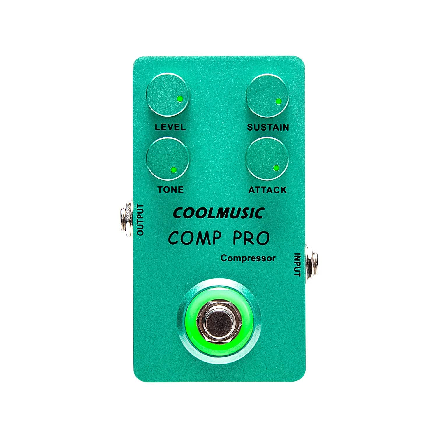 Coolmusic C-CS01 Compressor Pedal, Comp Guitar Pedal Compression Effect Electric Guitar and Bass True Bypass