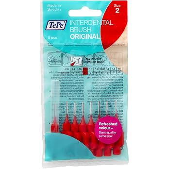 TEPE Interdental Brushes Red Original (0.5mm) / Simple and Effective Cleaning of interdental Spaces, 8 Count (Pack of 1) - View 6