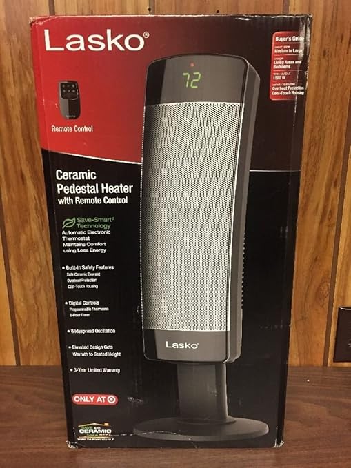 Lasko Ceramic Pedestal Heater Wiht Remote Control New Cs27600