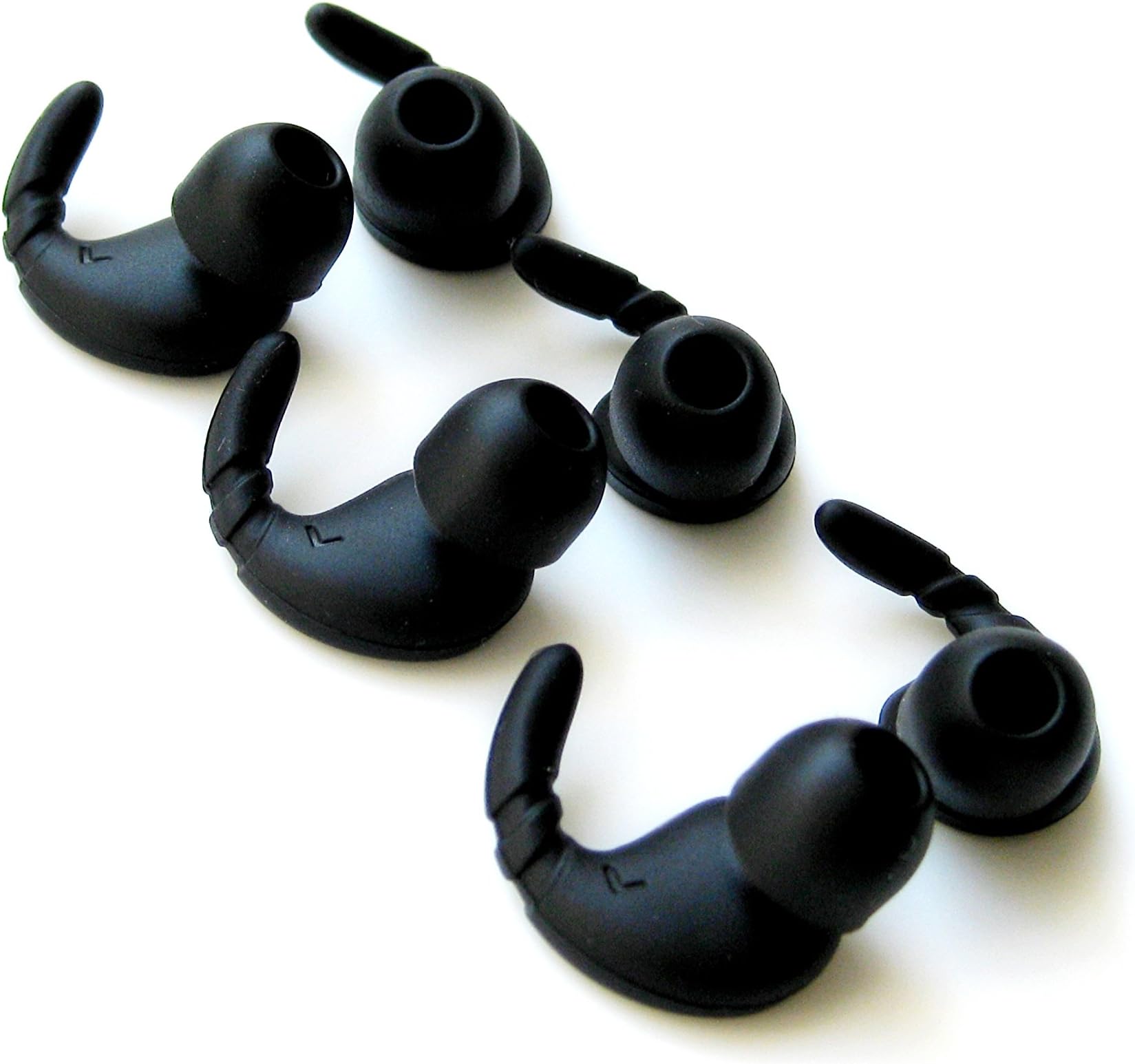 6pcs (B-NSTB) Left and Right Side Replacement Stabilizers Fins Wing Eartips Earbuds Compatible with Sennheiser (M2IE) Momentum I and Momentum G In Ear Earphones