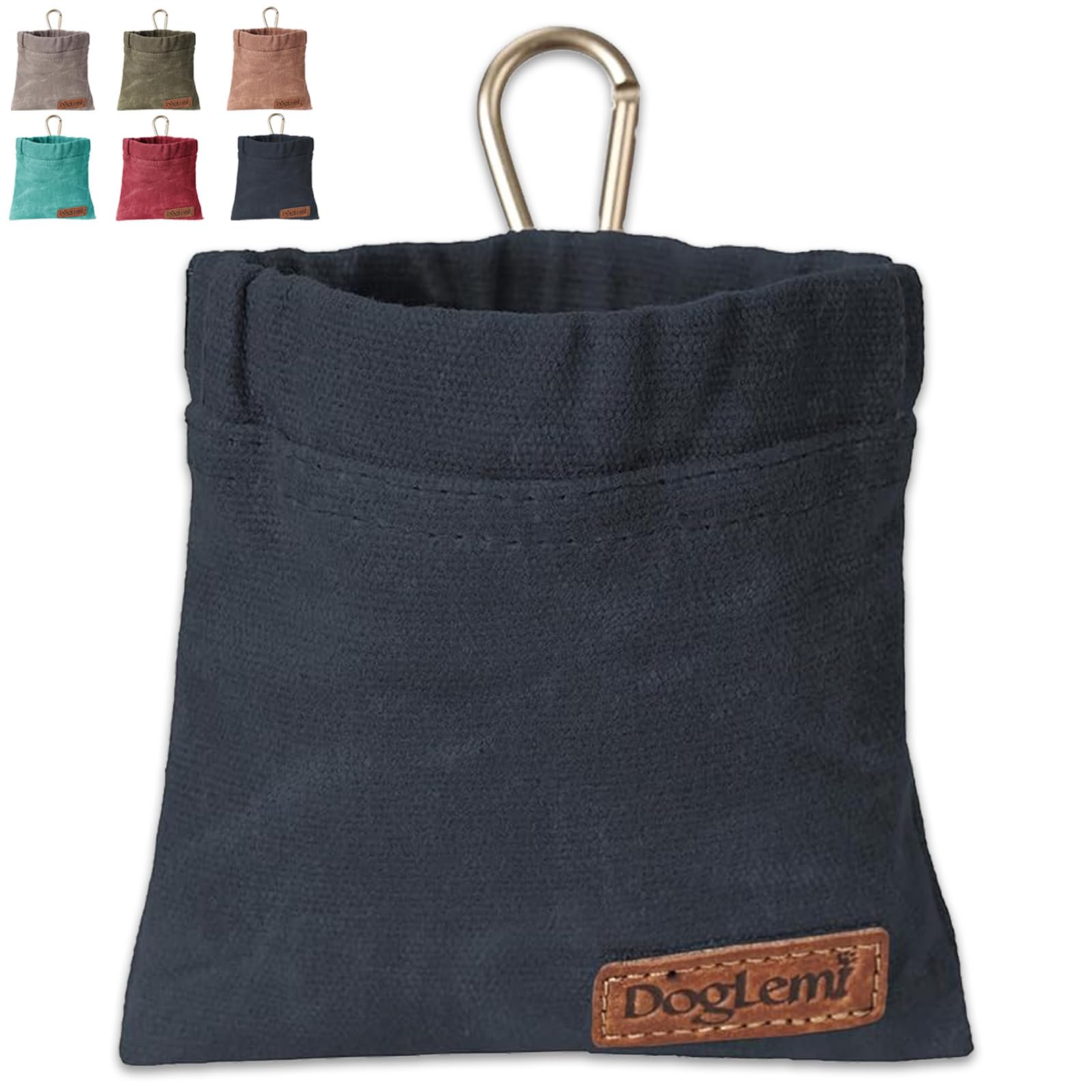 Duuclume Dog Treat Bag, Puppy Dog Training Pouch Hands-Free Walking Dog Treat Pouch, Includes Carabiner, for Pet Puppy Travel or Outdoor Use (Navy)