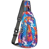 TITECOUGO Small Sling Bag, Lightweight Crossbody Backpack for Men Women, Shoulder Bag for Sports and Outdoor