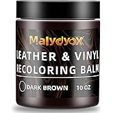 Malydyox Leather Recoloring Balm, 10 oz Leather Color Restorer Conditioner, Leather Color Repair Patch, Leather Restorer for Couches, Leather Color Repair Kits for Furniture, Sofa (Dark Brown)