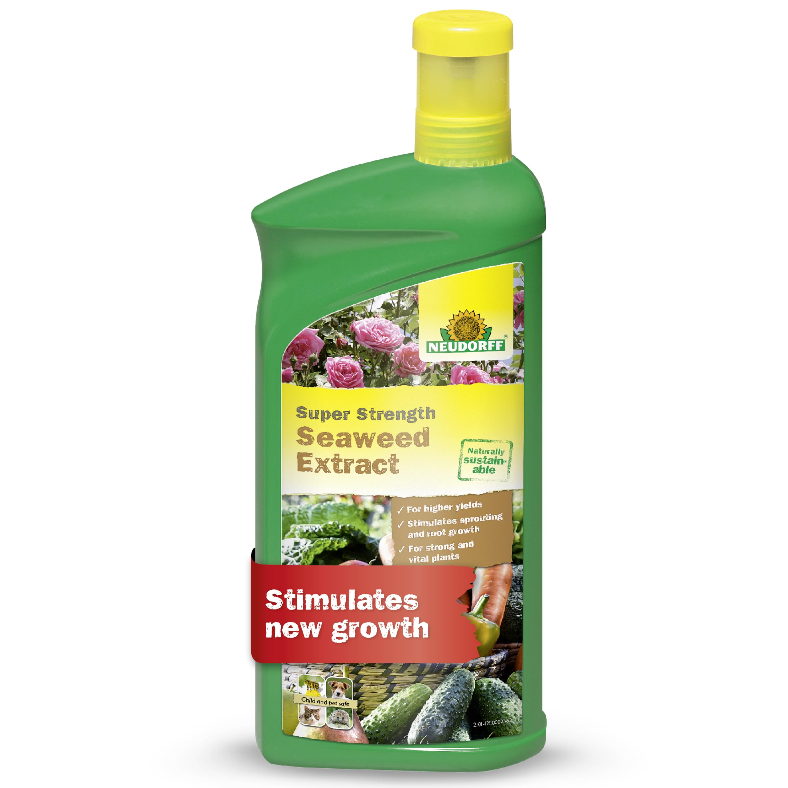 Neudorff Super Strength Seaweed Extract Fertilizer 1 L, Strong, Vital Growth in all Flowers, Fruit and Vegetables, 100% Natural