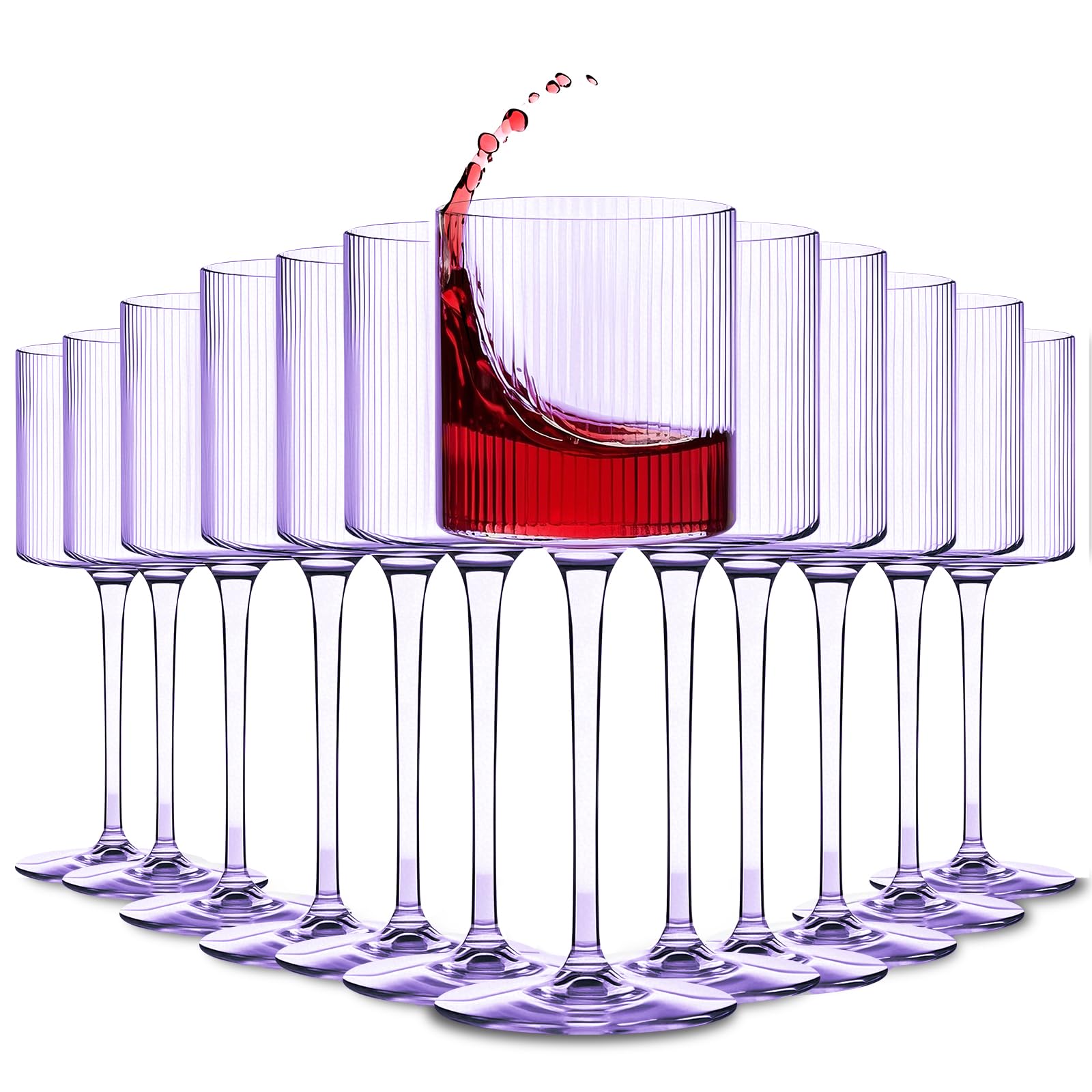 Photo 1 of *PARTIAL SET - See Clerk Notes*
Lueumxc Plastic Goblets Wine Glasses - 12Oz Acrylic Wine Glasses Origami Unbreakable Clear Plastic Cocktail Glasses Recyclable Shatterproof Reusable Wine Cups for Parties & Weddings (Purple)