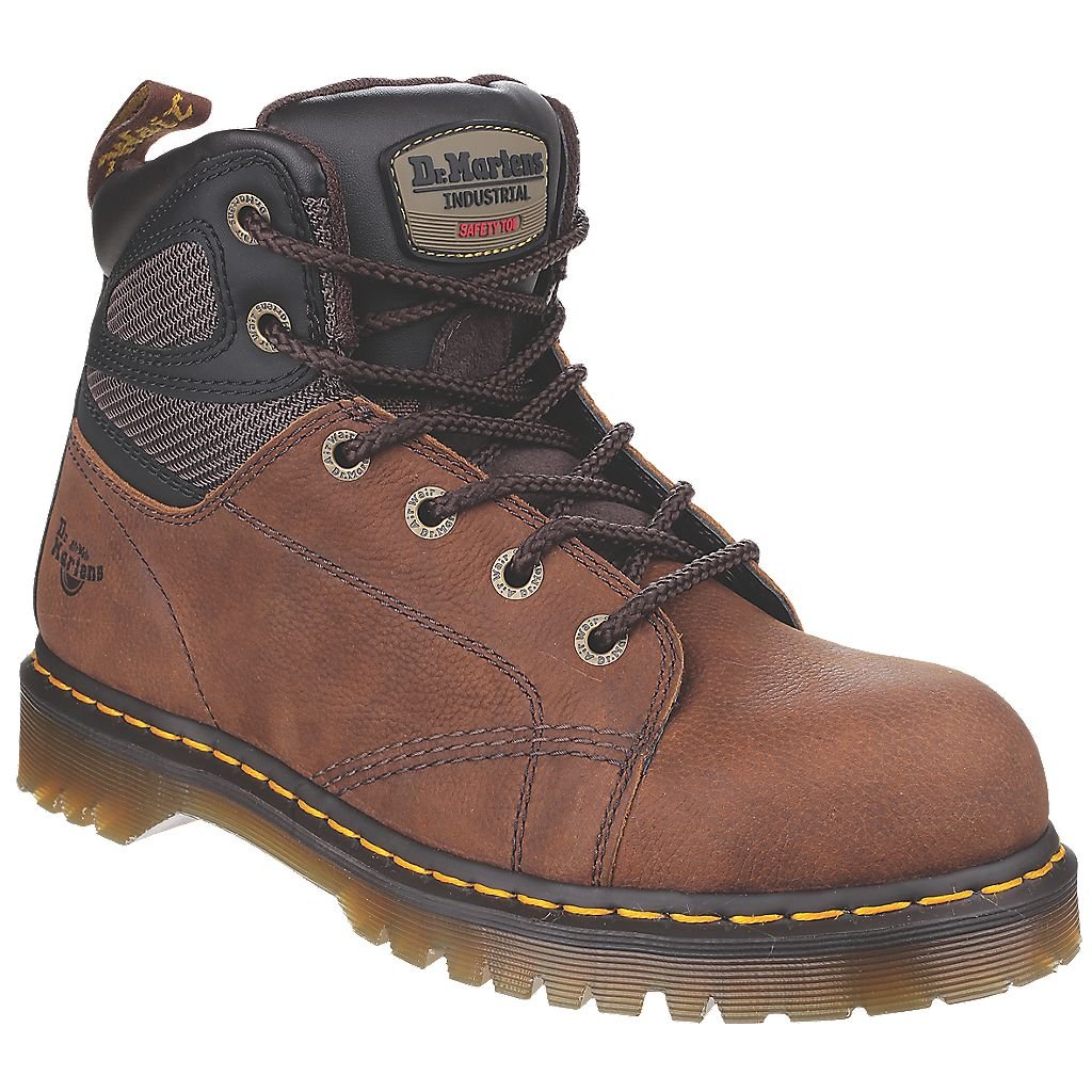 dr martens fairleigh brown safety boot