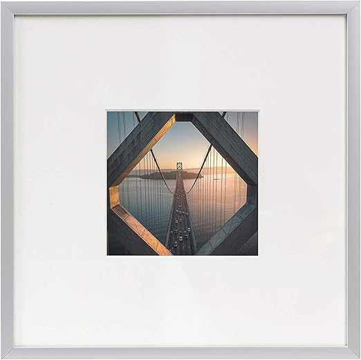 Amazon Com Frametory Aluminum Frame With Ivory Mat For Pictures