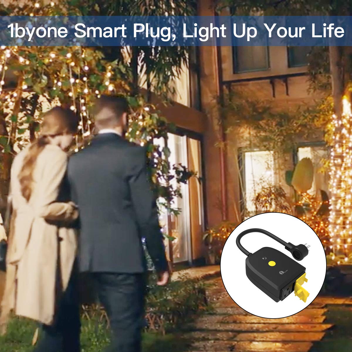 Outdoor Smart Plug, 1byone WiFi Outlet Outdoor Timer with 2 Sockets, Comptible with Alexa, Google Home, IP44 Waterproof: Industrial & Scientific