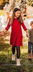 Flower Girl Dress, Lace Dress 3/4 Sleeve Dress