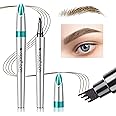 Eyebrow Pencil Eyebrow Microblading Pen - Eye Makeup Eyebrow Pen Micro 4 Point Brow Pen Lift & Snatch Eyebrow Microblading Pen Long-Lasting Waterproof Natural Eyebrow Hair (Light Brown)