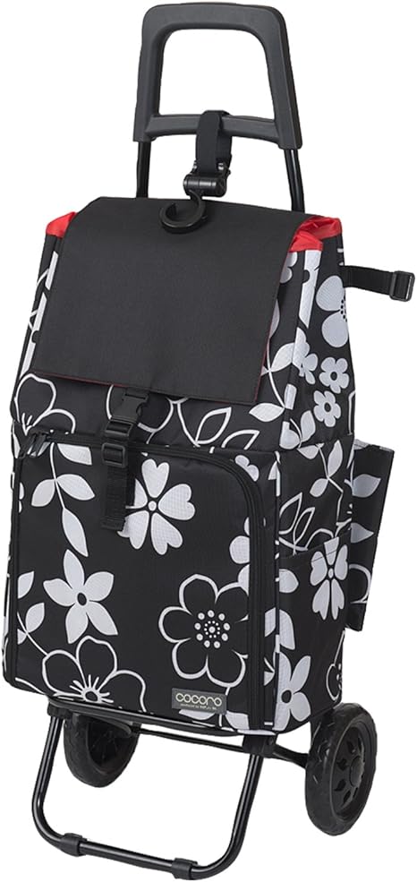 Amazon Cocoro ココロ ショッピングカート 折りたたみ 保冷保温機能 キャリー 軽量 バッグ2層式 フラワー ブラック Bk レップ Rep ショッピングキャリー 通販
