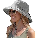 Creekstone Sun Hats for Women, Wide Brim Beach Hat, Linen Cotton, UPF 50+, Breathable Packable, Gardening Hiking Travel