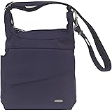 Travelon Anti-Theft Messenger Bag (Purple/Grey Lining)