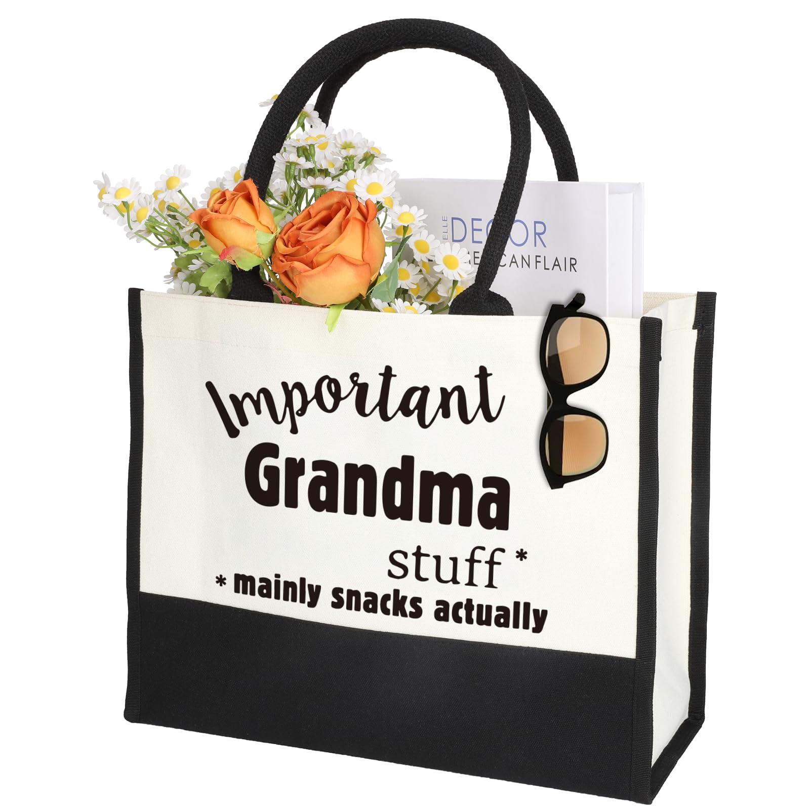 Photo 1 of CMCGIFTREE Funny Grandma Tote,Grandma's Shopping,Travel,Beach Bag,Cute Canvas Bag Gift for Nana Mimi Gigi, Birthday Mother’s Day Christmas Appreciation Present from Grandkids