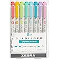 Zebra Pen Mildliner Double-Ended Highlighter Set, Broad and Fine Point Tips, Ideal for Bible Highlighting, No Bleed, Assorted Soft Hue Ink Colors, 8-Pack (78108)