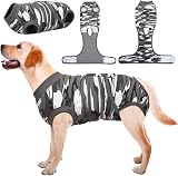 Kuoser Dog Recovery Suit Post-Op E-Collar Alternative Grey/Camo XL view 1