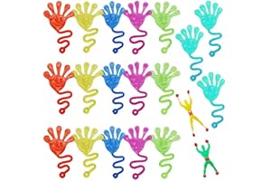 20 Pack Sticky Hands Toys and Sticky Wall-Climbing Little Guy, Goodie Bag Treat Toys, Pinata Stuffers Kid Return Gift Slime S
