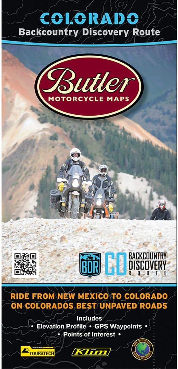 Colorado Backcountry Discovery Route Motorcycle Map, COBDR Dual-Sport Route