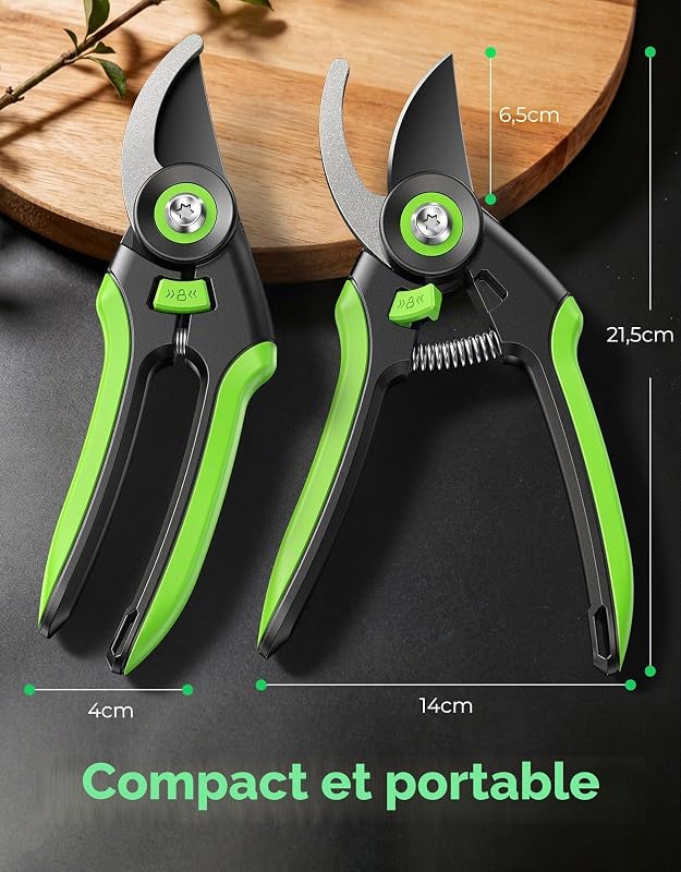 Secateur de Jardin Bypass, Lame Acier SK5 pour Couper Jusqu'à 18 mm — photo 6 sur 7