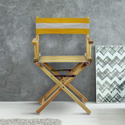 Casual Home Replacement Yellow Block Director Chair Canvas, Seat