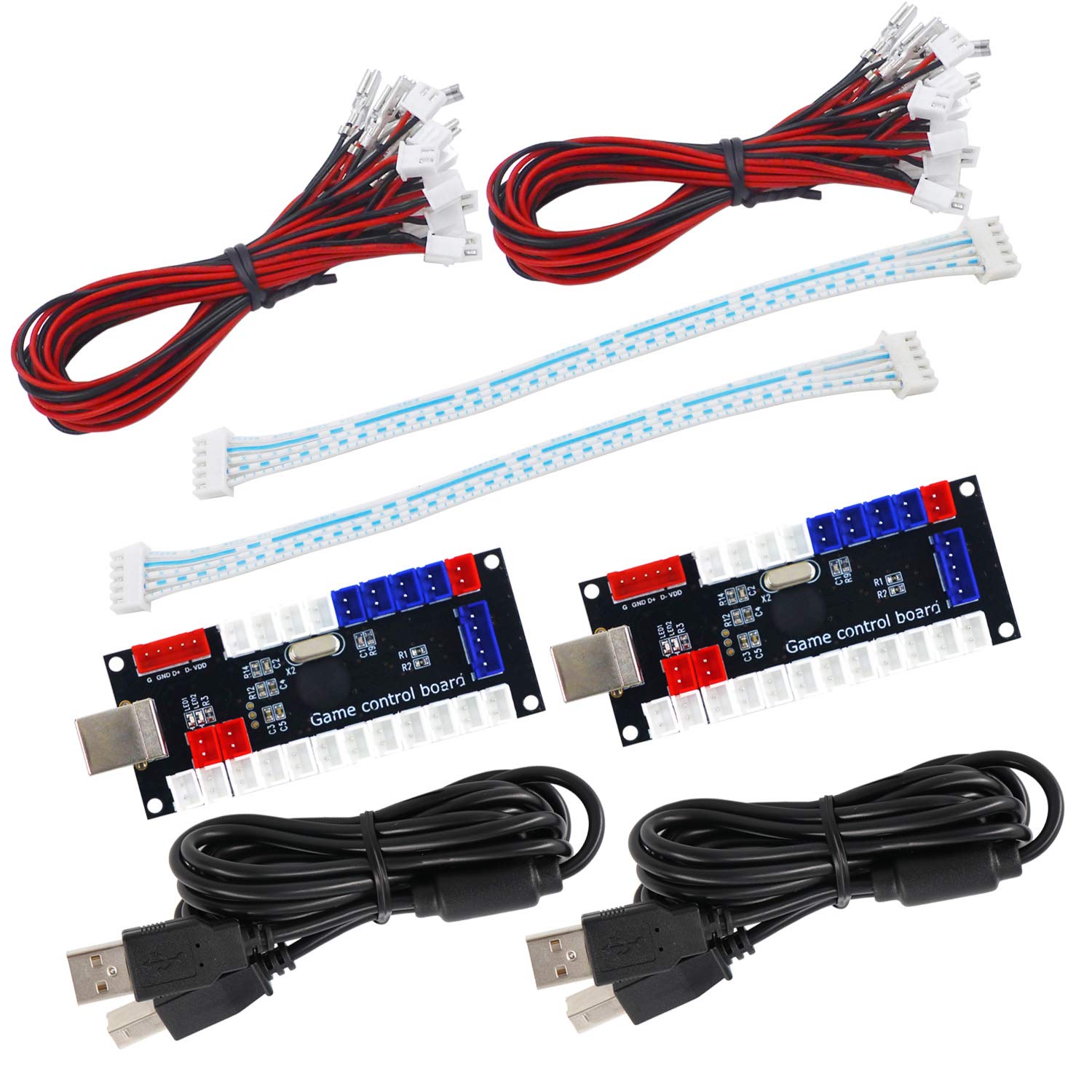 SJ@JX Arcade Game Controller USB Encoder Zero Delay 2 Player to Joystick Button for PC MAME Raspberry Pi Retro