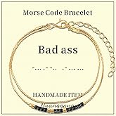 Huanggang Inspirational Gifts for Women, Morse Code Bracelets Secret Message for Daughter Mom Best Friend Teacher Mother's Day Valentine's Day Birthday Christmas Graduation Unique Funny Gifts