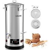VEVOR Beer Brewing Equipment, 8 Gal/30L 304 Stainless Steel Home Beer Brewer,1500W All-in-One Home Brewing Kit with Tall strainer, Integrated Inner Barrel &amp; Reinforced Handle