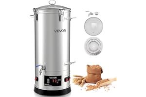 VEVOR Beer Brewing Equipment, 8 Gal/30L 304 Stainless Steel Home Beer Brewer,1500W All-in-One Home Brewing Kit with Tall Stra