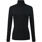 Urban CoCo Women's Solid Turtleneck Long Sleeve Sweatshirt