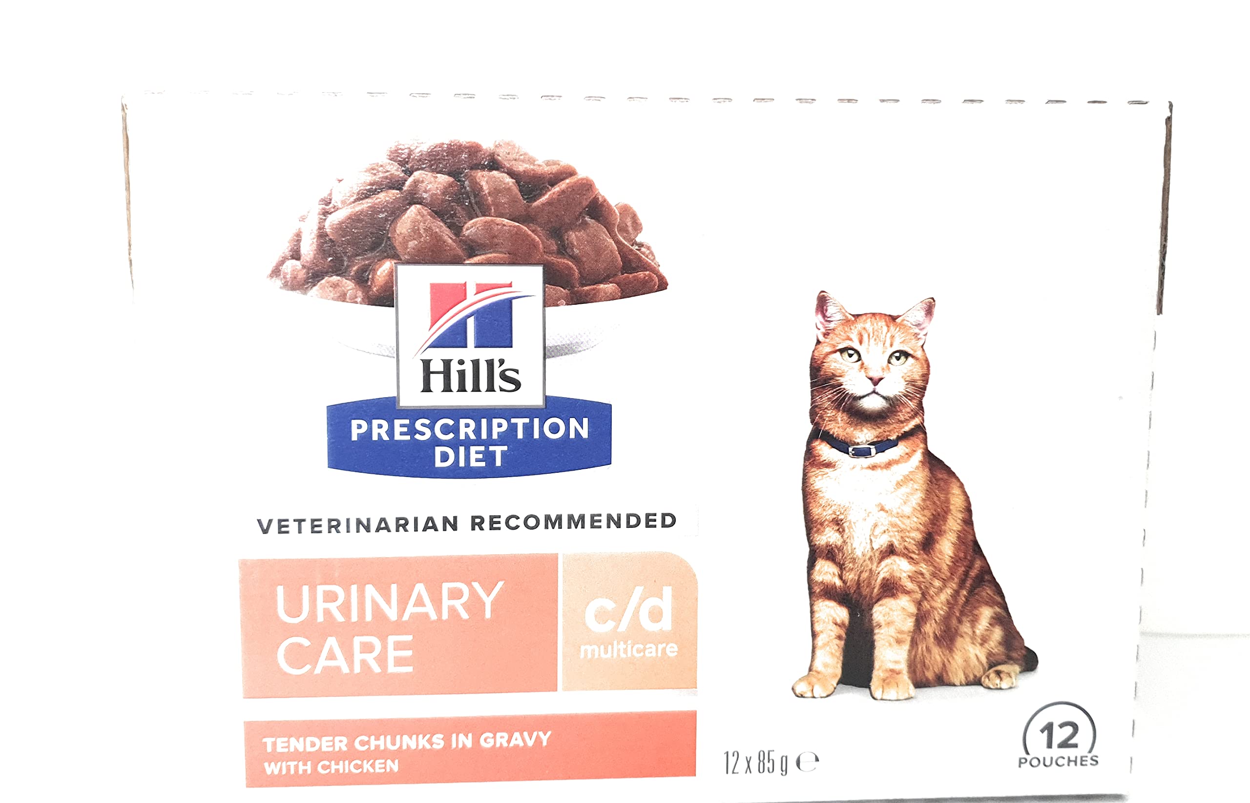 Hills Feline C/D Multicare 12 X 85G Pouches Chunks In Gravy With