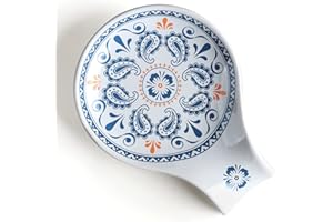 Bosilunlife Kitchen Spoon Rest - Cooking Spoon Holder for Stove Top White Coffee Spoon Rest Ceramic Spoon Holder for Kitchen Counter, Kitchen Decor for Counter, Coffee Bar Accessories (White)